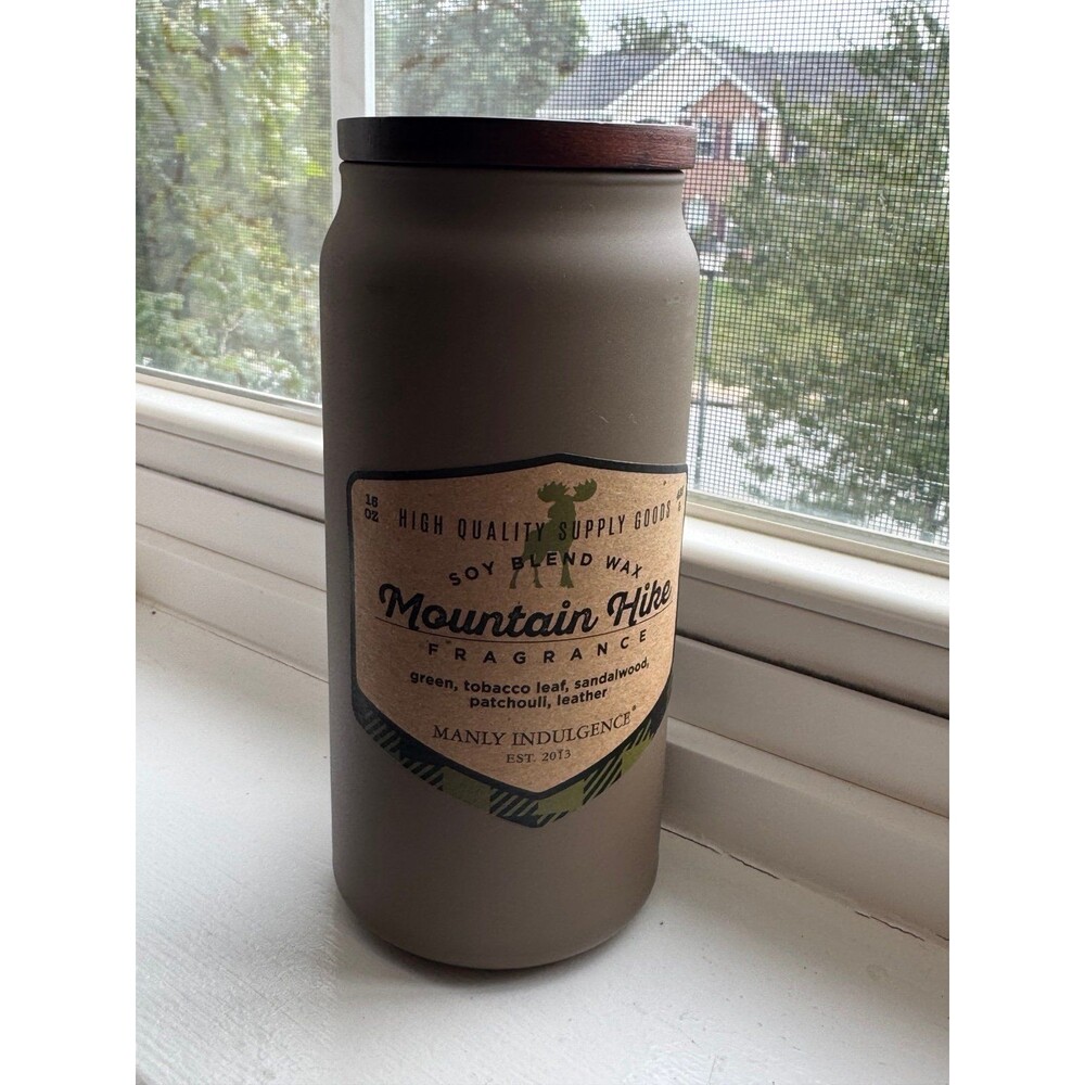 Manly indulgence Mountain Hike scented candle NEW